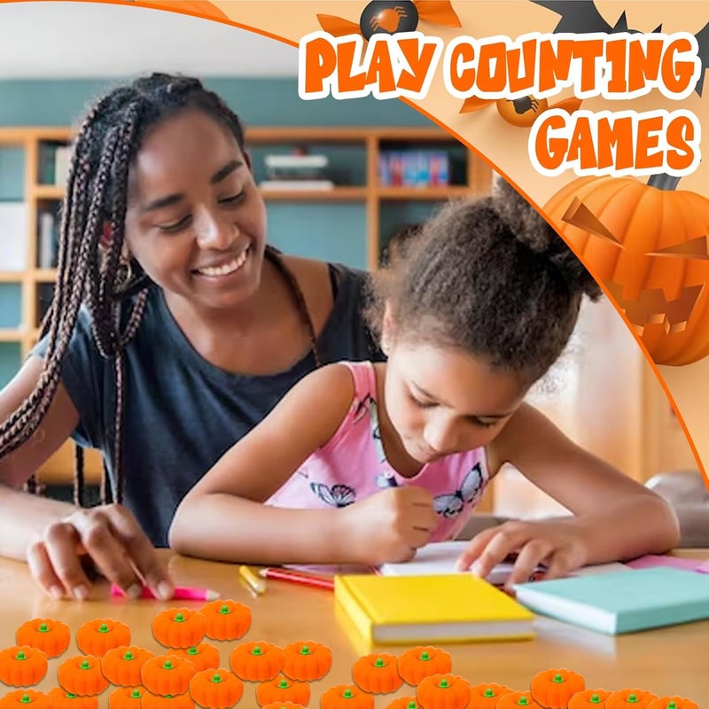 OZIO 120 Pcs 3D Pumpkin Erasers Bulk, Fall Mini Erasers Novelty Pencil Eraser Stationery for Kids Students Halloween Fall Thanksgiving Party Favor Teacher Rewards Classroom - Image 3